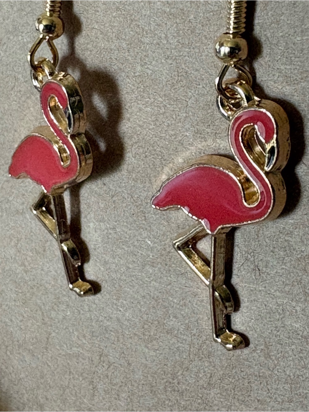 Pink Flamingo Drop Earrings - Women Jewelry - Picture 2 of 2